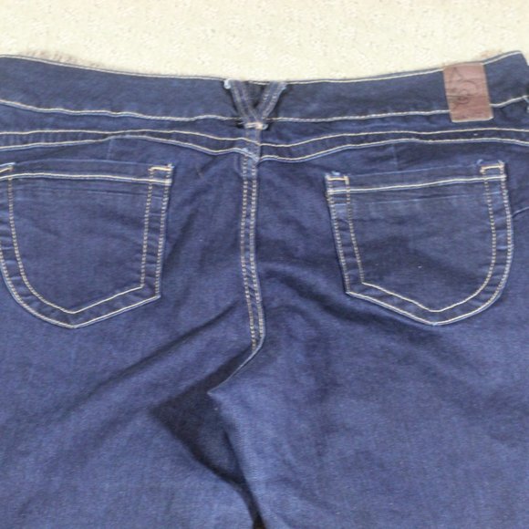 Vanity Size 32x28 Dark Wash Raw Hem Jeans - Picture 3 of 6